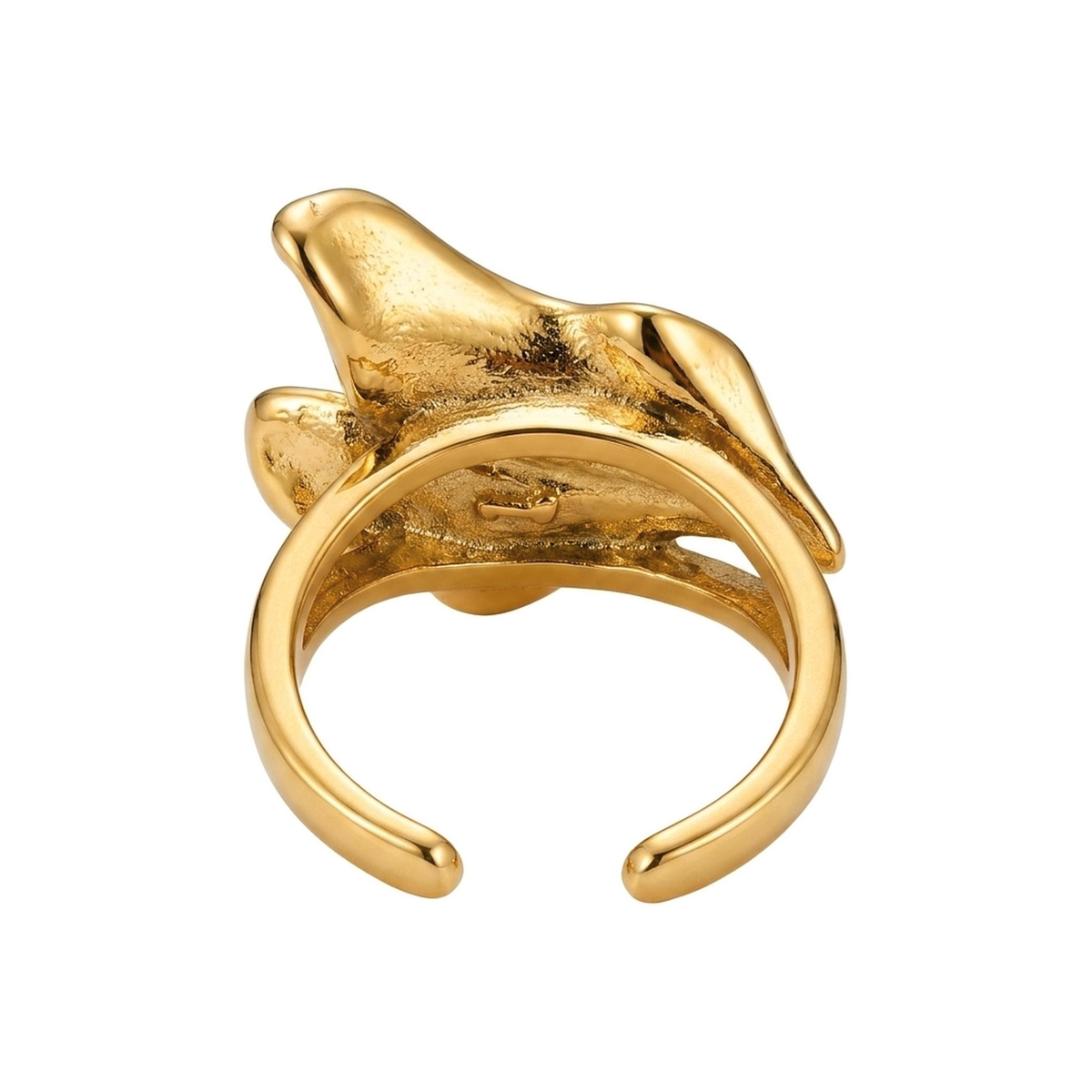 Coral Bloom Ring shown from the reverse side