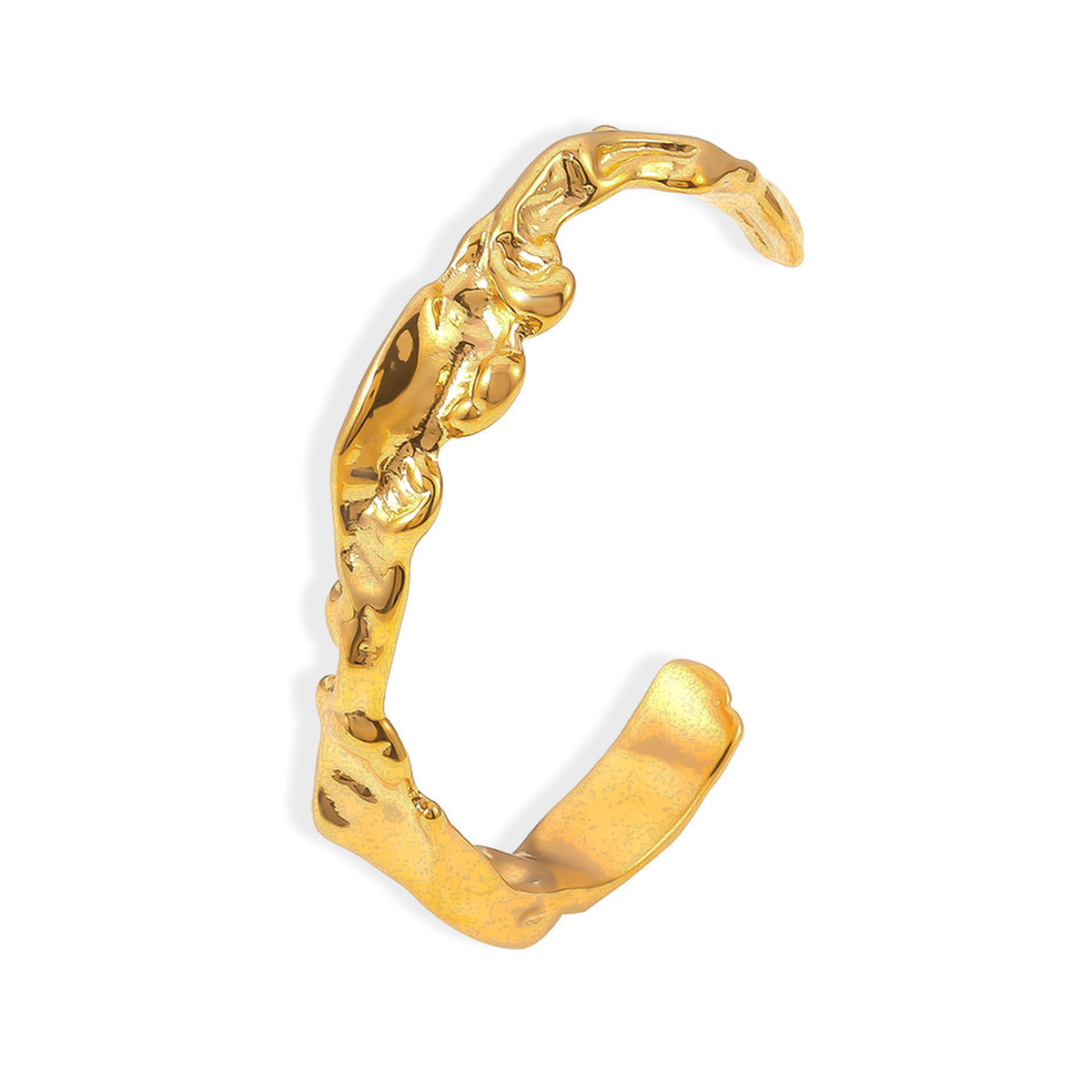 Shoreline Cuff in gold, side view