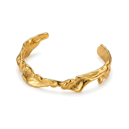 Shoreline Cuff in gold, front view