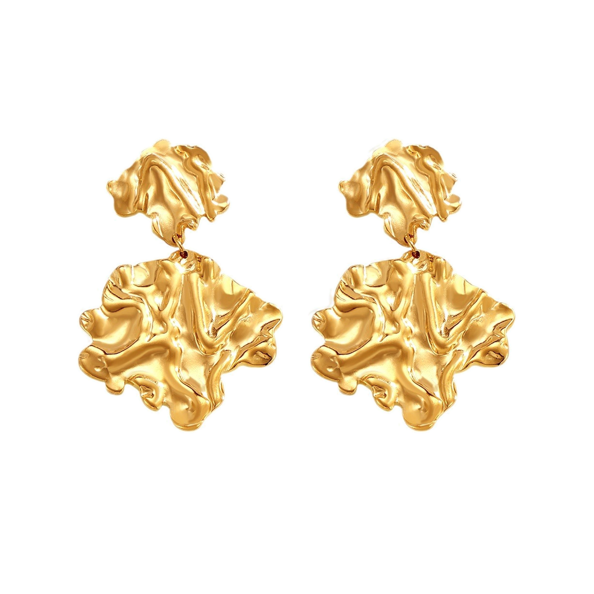 Pair of Flora Earrings on white background