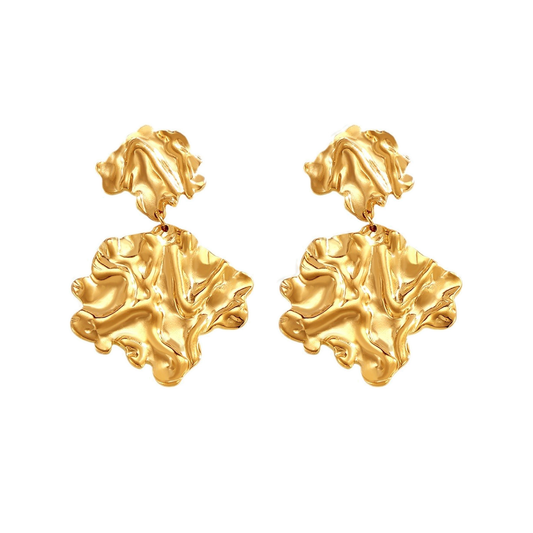 Pair of Flora Earrings on white background