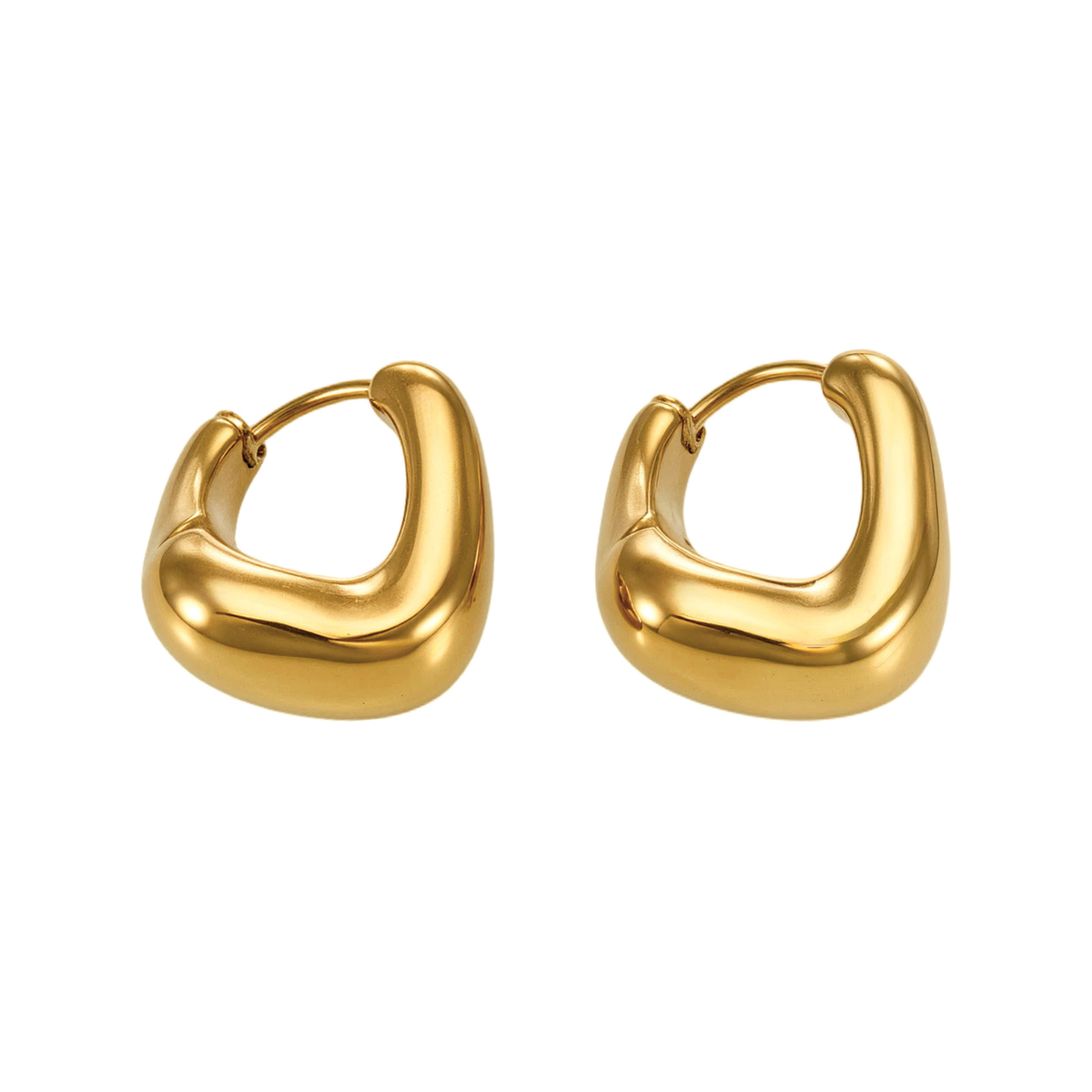 Pair of Arc Earrings on white background